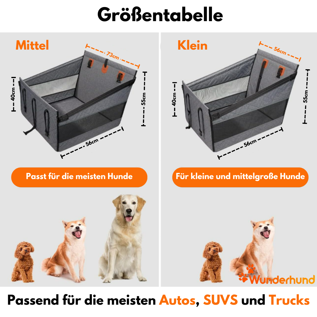 Autoschonbezug für kleine und mittelgroße Hunde